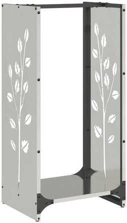 vidaXL - Brandhoutrek - 40x30x80 - cm - roestvrij - staal