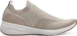 Tamaris Core Dames Sneakers - Lage Sneakers - Veterloos - Ivoor Metaal