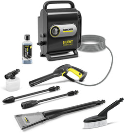 Kärcher K Silent Anniversary Edition - Hogedrukreiniger - 420 l/u - 130 Bar - incl. eco!Booster wasborstel foam jet en reinigingsmiddel (500 ml) - zwart