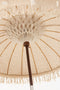 J-Line parasol Kwastjes/Schelpen - hout - beige/donkerbruin - large