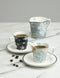 Laura Ashley Heritage Collectables Espresso kopjes met schotel - Cobblestone 9 cl.