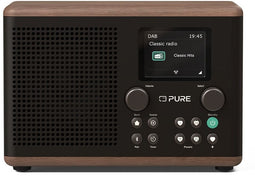 Pure Classic H4 - DAB+ Radio - 10W Bluetooth TFT - Zwart/Walnoot
