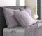 Zohome Kussensloop Lino - Kussenhoes van 50x50 cm - 1 stuk - 100% Katoen - Paars