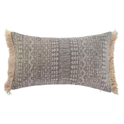 Kussen Home ESPRIT Grijs Natuurlijk Boho 50 x 8 x 30 cm