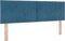 vidaXL - Hoofdbord - met - Diamant - Blokken - in - Donkerblauw - - - 140 - cm - Fluweel