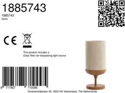 Light & Living Tafellamp Dania - Crème/Naturel - Ø22.5x50cm - Modern