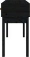 vidaXL - Wandtafel - 114x40x75 - cm - massief - grenenhout - zwart