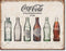 Coca-Cola Wandbord 'Bottle Evolution' - Metaal - 30 x 40 cm