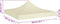 vidaXL - Partytentdak - 270 - g/m² - 2x2 - m - crème