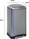 5Five Prullenbak/pedaalemmer - zilver - metaal - 30 liter - 34 x 32 x 61 cm - keuken
