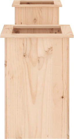 vidaXL - Bankje - met - plantenbakken - 184,5x39,5x56,5 - cm - grenenhout
