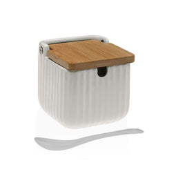 Suikerpot Versa Wit Keramisch Bamboe Dolomite 8,3 x 8,3 x 8,3 cm
