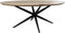 HSM Collection Eettafel Ovaal Bern 220cm Naturel/Zwart Mangohout/Ijzer