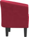 Kuipstoel fluweel wijnrood