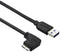 StarTech USB 3.0 Micro USB kabel haaks links 0,5m zwart