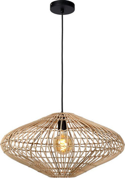 Lucide MAGALI - Hanglamp - Ø 56 cm - Hoogte verstelbaar - Naturel