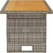 vidaXL - Tuintafel - 100x50x43/63 - cm - acaciahout - en - poly - rattan - grijs
