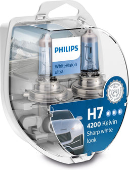 Philips WhiteVision Ultra H7 12972WVUSM - Autolampen - Helder wit licht tot 4200 Kelvin - (2 stuks)