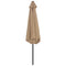 vidaXL - Parasol - met - metalen - paal - 300 - cm - taupe