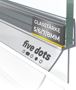 Five Dots - Doucheafdichting - Voor 6 mm glazen deuren - (2 stuks)