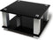 NorStone SQUARE - Audio meubel - 4 lagen 19mm gehard glas - Zwart en Aluminium