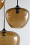 Light & Living Mayson - Hanglamp - 3L - Bruin Glas - Ø40cm