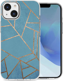 imoshion Hoesje Geschikt voor iPhone 14 Hoesje Siliconen - imoshion Design hoesje - Blauw / Blue Graphic