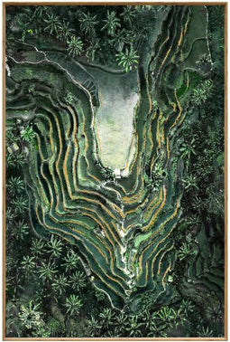 PTMD Wandpaneel Green - 80x3x120 cm - Glas - Groen