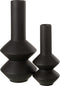J-Line Vaas Modern Keramiek Zwart Large - Bloemenvaas 44.00 cm hoog