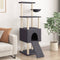 vidaXL - Kattenmeubel - met - sisal - krabpalen - 153 - cm - lichtgrijs