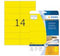Herma 5058 - Etiketten A4 105x42,3mm - Veiligheidsrand - Geel