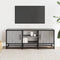vidaXL - Tv-meubel - 100x35x41 - cm - bewerkt - hout - metaal - grijs - sonoma - eiken