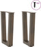 vidaXL - Eettafelpoten - 2 - st - V-vormig - 28x(42-43,3) - cm - staal - naturel