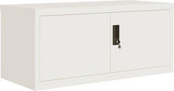 vidaXL Archiefkast - 90x40x40 cm - staal - wit - afsluitbaar