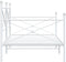 vidaXL - Slaapbank - zonder - matras - 100x190 - cm - staal - wit