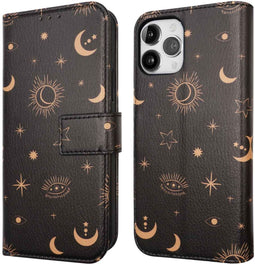 iMoshion Hoesje Geschikt voor iPhone 12 Pro / 12 Hoesje Met Pasjeshouder - iMoshion Design Bookcase smartphone - Zwart / Sky Black
