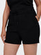 ONLY CARMAKOMA CARGOLDTRASH LIFE EASY SHORTS JRS - Dames Broek - Elastiek band met aantrekkoord - Zwart