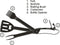 Gentlemen's Hardware Multitool Bbq 29,5 X 9 Cm Hout/rvs Zilver