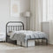 vidaXL - Bedframe - met - hoofdbord - metaal - zwart - 100x200 - cm