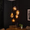 Bemade Furniture Hanglamp 5L - Hanglamp - Amberkleurig glas met gouden afwerking