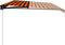 vidaXL - Luifel - handmatig - uittrekbaar - met - LED - 600x300 - cm - oranje - en - bruin