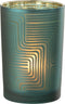 J-Line windlicht Zigzag - glas - groen - large