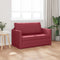 vidaXL - Vloersofa - Bed - 2-in-1 - Wijnrood - 124x71x78 - cm - Kunstleer