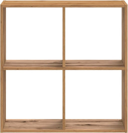 vidaXL - Boekenkast - 68,5x32x68,5 - cm - bewerkt - hout - artisanaal - eikenkleurig