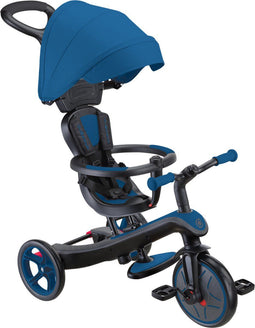 Globber Explorer Trike - Driewieler 4in1 met duwstang - Blauw