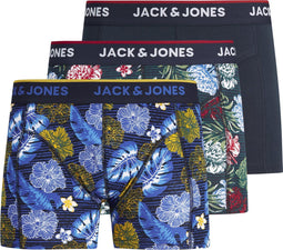 JACK&JONES - Flower Trunks - 3-pack - Donkerblauw