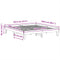 vidaXL - Bedframe - zonder - matras - massief - grenenhout - wit - 180x200 - cm