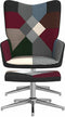 vidaXL Relaxstoel met voetenbank patchwork stof