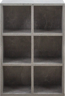 VDD Vakkenkast - Opbergkast - 6 Open Vakken - Grijs - 66x 44.5x 22 cm
