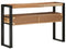 vidaXL - Eettafel - Zwart - 120x33x75 - cm - Massief - Acaciahout - en - Metaal